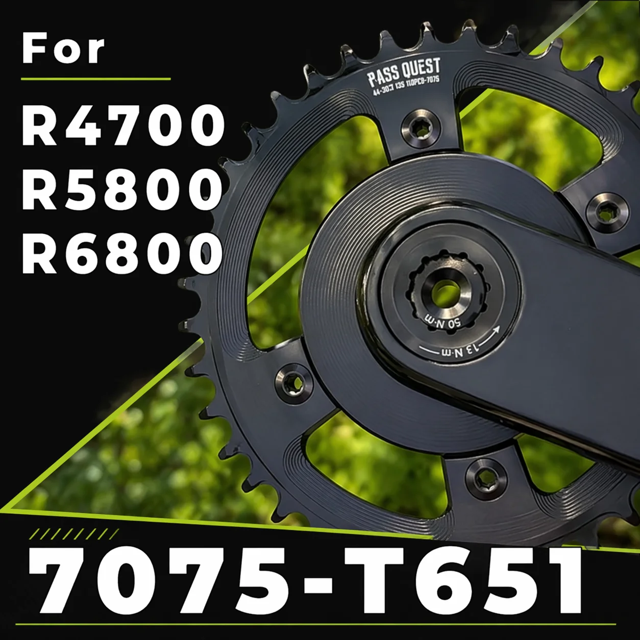 PASS QUEST Narrow Wide Chainring 110bcd for R3000 5800 6800 9100 R9100 Chainring 36T 38T 40T 42T 44T 46T 48T 50T 52T 54T 56T 58T