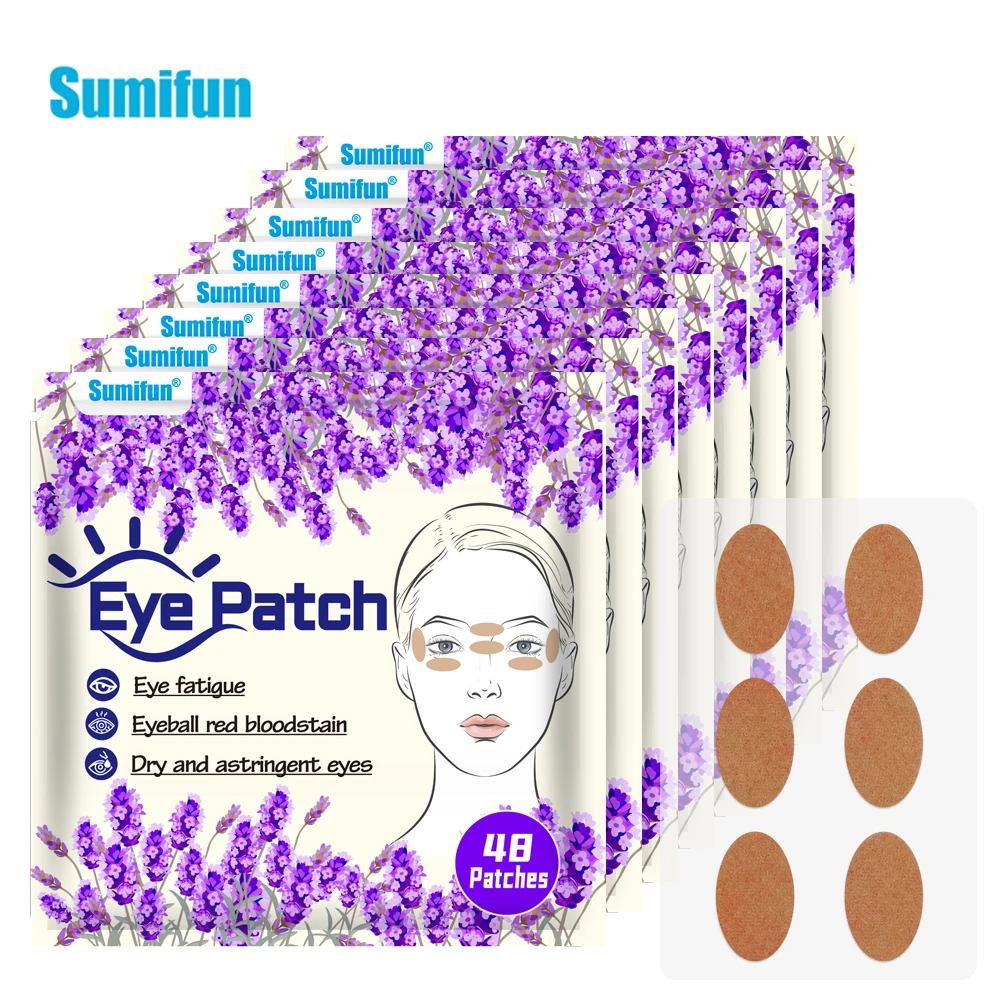 48/240/480pcs Sumifun Lavender Eye Patch Good Vision Myopia Moisturizing Eyes Sticker Relieve Eye Dry Fatigue Massage Plaster