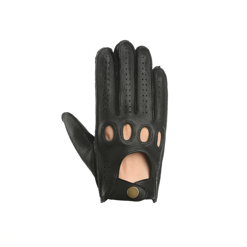 Gants en peau de daim pour hommes, gants en cuir pour conducteurs de moto, gants en cuir pour écran tactile