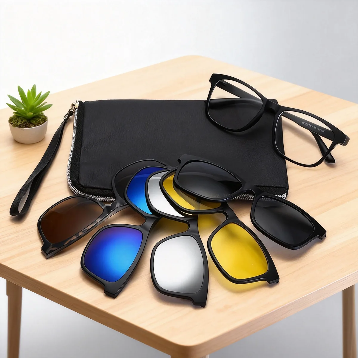 מחזיק עדשה מסגרת שאיבה מגנטי עבור גברים ונשים, ערכת שמש מקוטבת, משקפי שמש מקוטב, משקפי שמש
