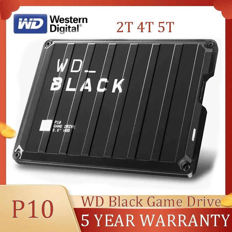 Western Digital WD Black P10 Game Drive 5TB 4T 2T External Mobile Hard Disk HDD 2.5