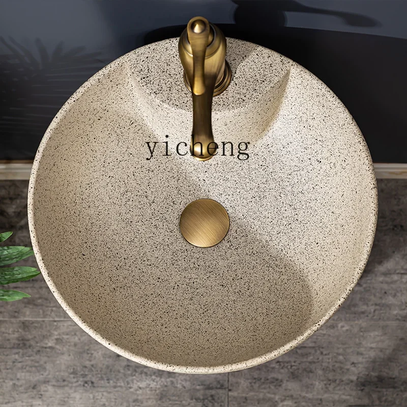 

LSL column wash basin courtyard integrated pool floor-to-ceiling basin balcony column basin