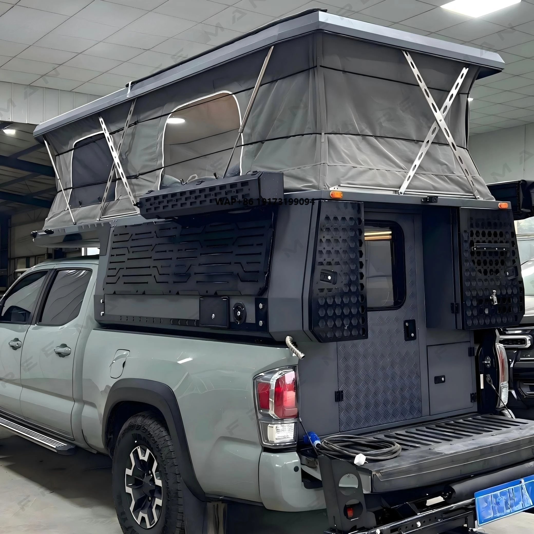 Luxury Overland Truck Camper Lightweight Soft-Top Pop Top for Tacoma Ranger Hilux Gladiator Camping