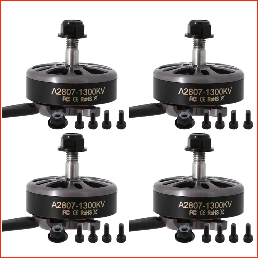 4szt/lot Angel A2807 KV1300 6S/1500KV 5S/1700KV 4S Bezszczotkowy silnik CW do 7-calowych dronów FPV Freestyle o dużym zasięgu Akcesoria