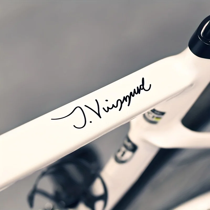 

Black White Red Holographic Signature Style Stickers Waterproof Vinyl Decals For Bike Frame