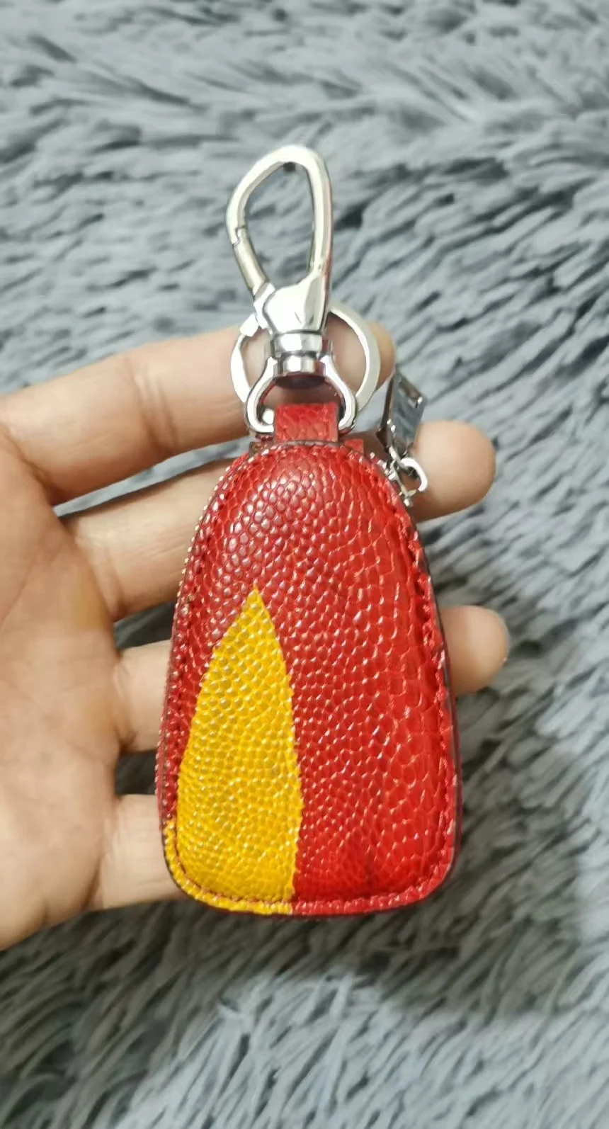 2025 新ダチョウ脚革レディース車のキーバッグファッション本革男性車のキーホルダーレジャー車のキーケース 45