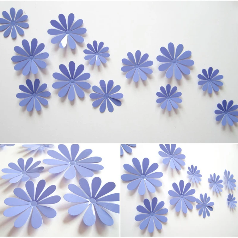 

Korean Style Small Flower Wall Stickers Decor Shops Festival Birthday Wedding Event Decoration Removable Decal Self-adhesive Set