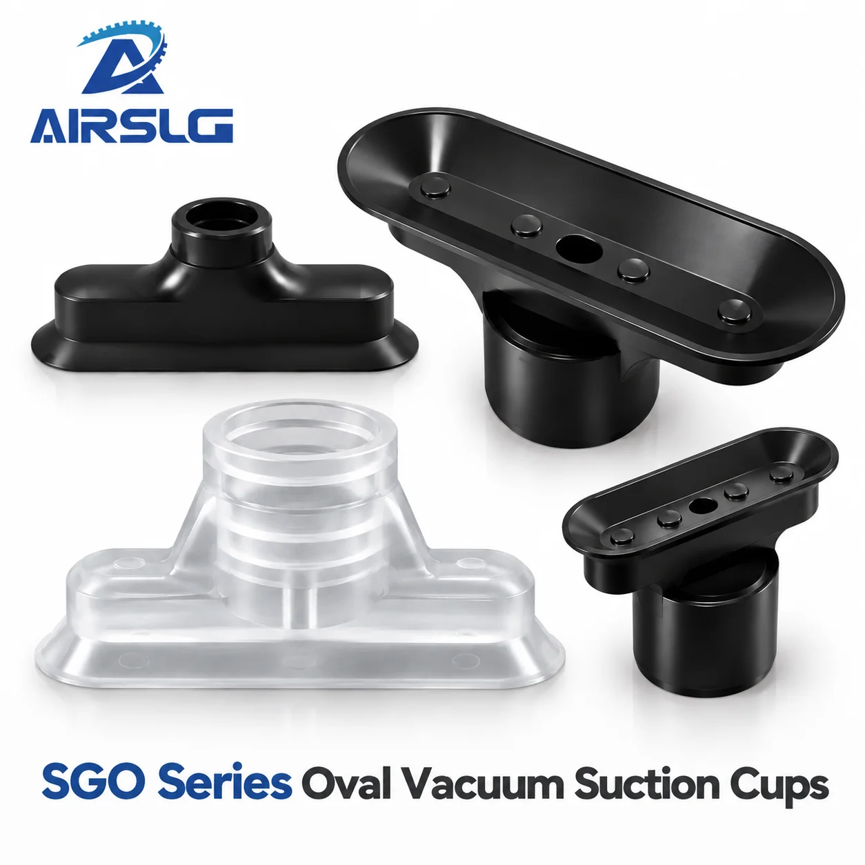 10Pcs SGO Series Vacuum Suction Cups Oval Mechanical Arm Vacuum Suction Cup Assorted Sizes 6X18 8X24 60X20 Imported Anti-Static