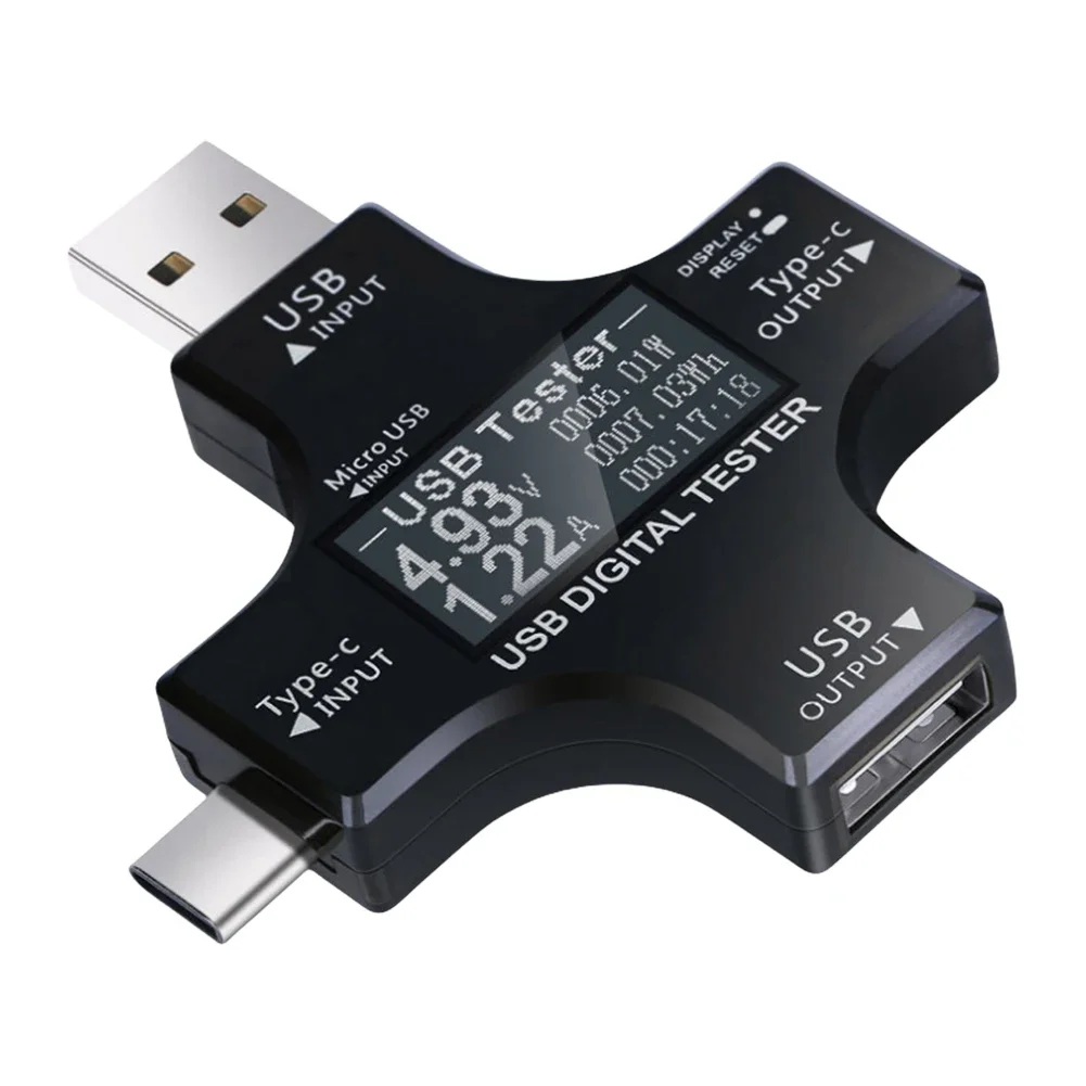 Tester USB Typu C DC Cyfrowy Woltomierz Kolorowy Cyfrowy Wyświetlacz Amperomierz Typu C PD Wskaźnik Ładowarki Napięcie Tester Prądu USB