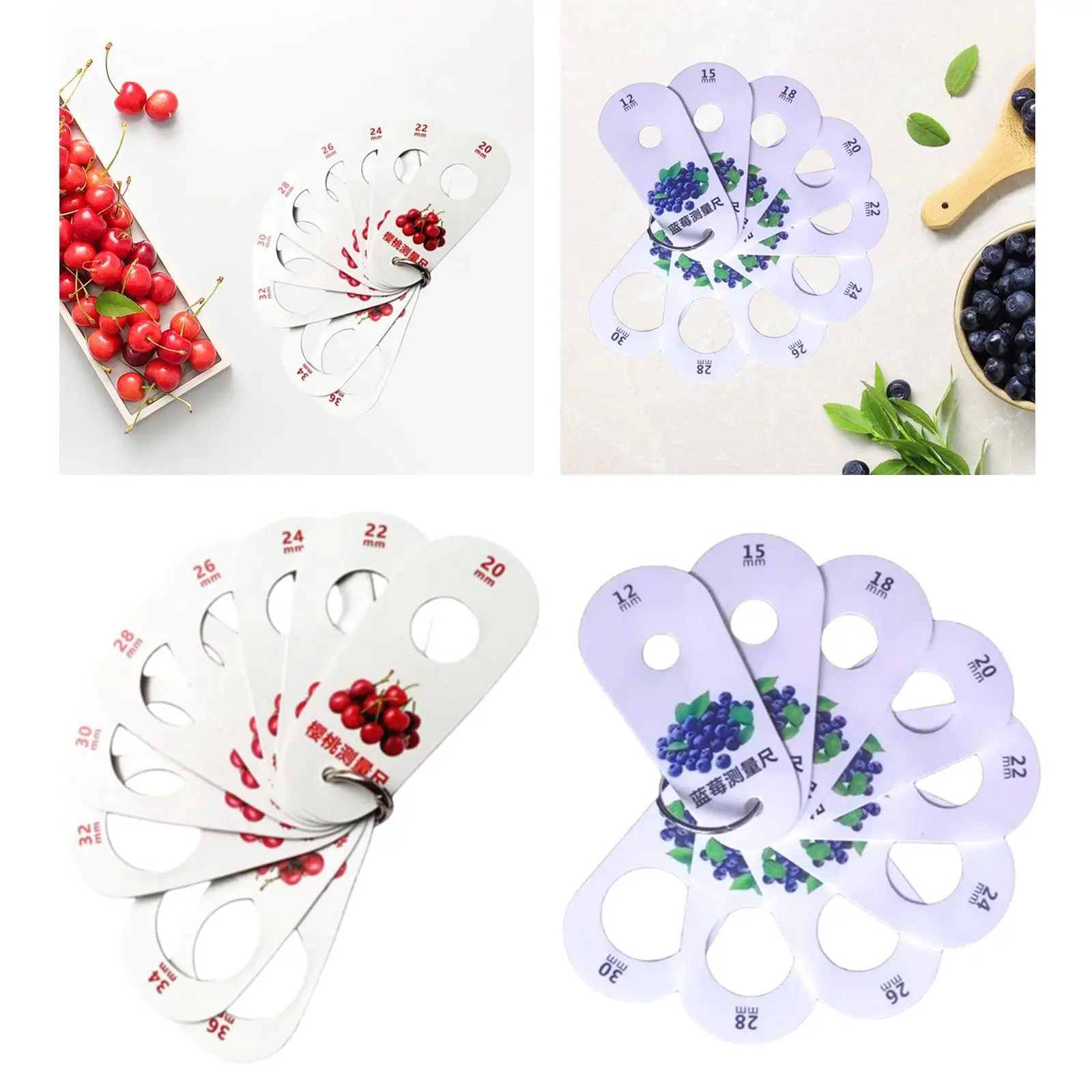 Ruler for Fruits Fruit Measuring Ruler Portable Professional Save Labors Standard Measurement Measuring Caliper for Cherry