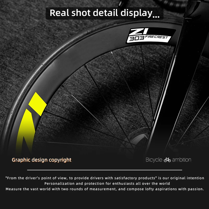 Para pegatinas de ruedas Zipp 303 2021, PVC, ajuste personalizado, accesorios de bicicleta, accesorios MTB, decorativos, sin residuos