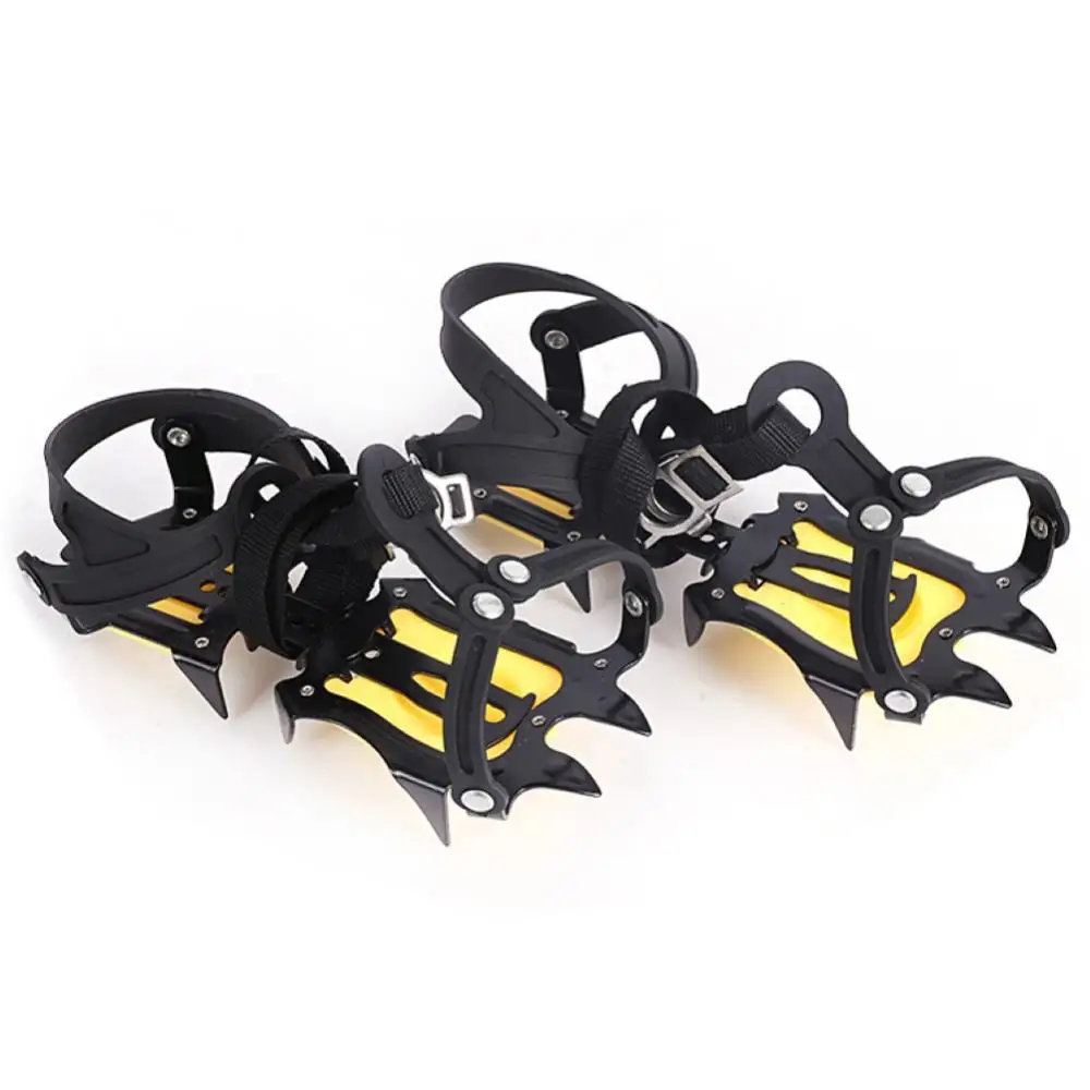 

1 Pair Hiking 10 Teeth Anti Slip Anti-Skid Snow Ice Gripper Climbing Shoe Spikes Grips Cleats Crampons Spike Shoes Crampon