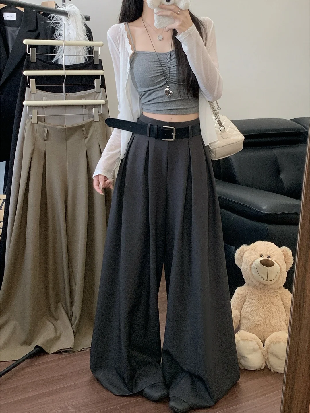 

Весна 2026: Модные женские брюки с высокой талией, струящиеся, универсальные, свободные, широкие, повседневные, длинные, элегантные, для делового стиля