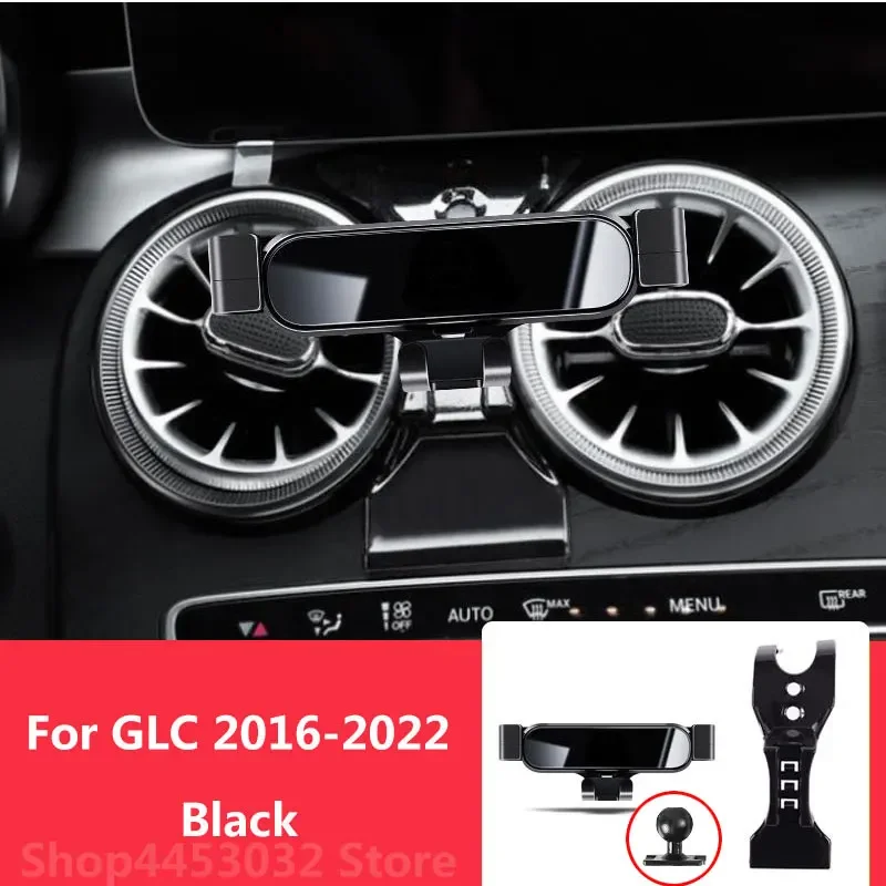 1 Suit Car Phone Holder Base For Mercedes Benz GLC C253 X253 2015-2022 Air outlet Stand Gravity GPS Mobile Bracket Accessories