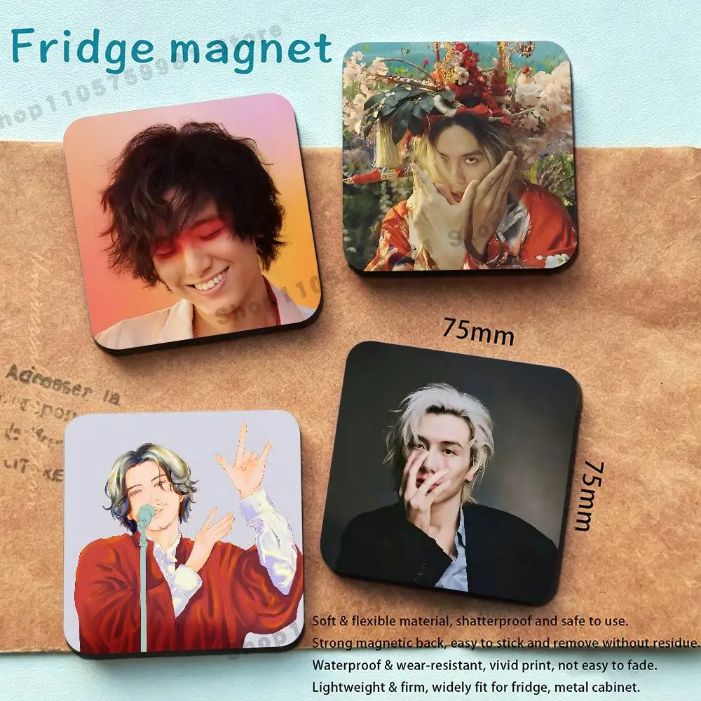 J-POP Singer F-Fujii K-Kaze Fridge Magnetic Magnet PVC Memorial Decor for Family Friends Students Adults