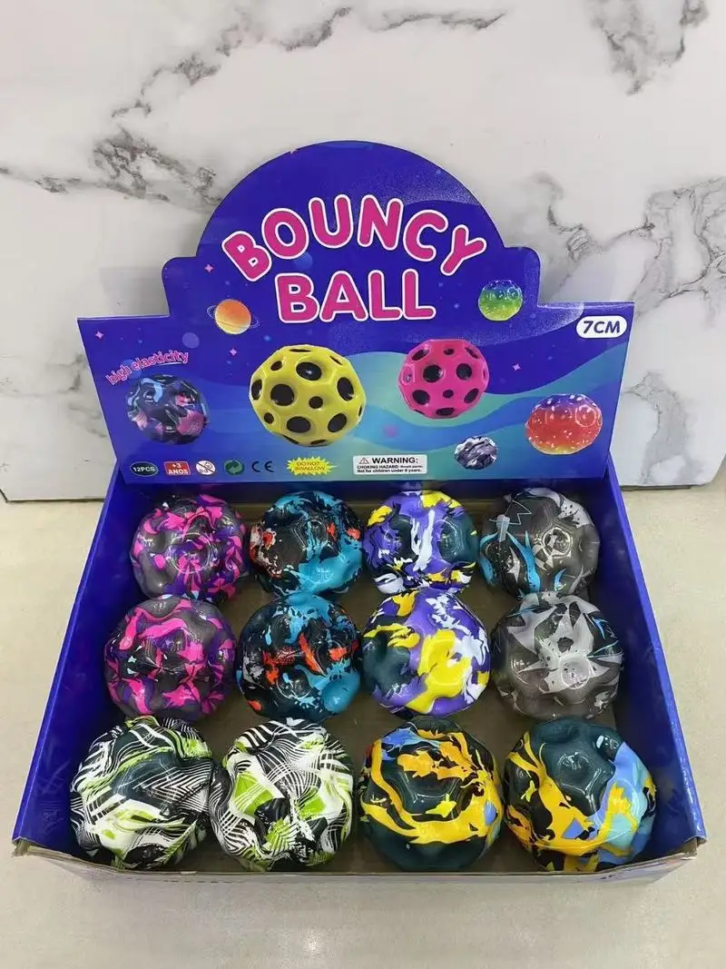 1 pçs ponto 7cm lua bola de alta elasticidade espuma do plutônio alívio do estresse brinquedos para crianças educacional exertional engraçado liberação brinquedos