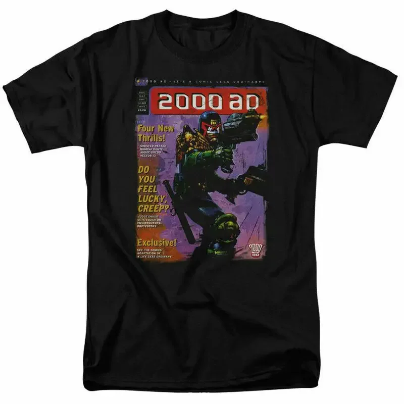 Judge Dredd 1067 Comic Book Cover T Shirt Licensed Black