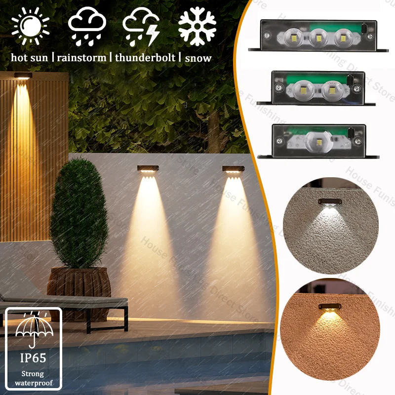 

Solar Wall Lamp Outdoor Patio Fence Light Waterproof Garden Balcony Decorative Lights Outdoor Lighting Led Garden Decoration