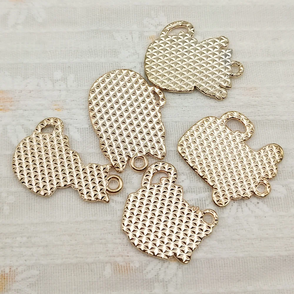 10 قطع الكرتون الحب كأس القط الأقراط قلادة معدنية سحر قلادة المفاتيح DIY المواد اليدوية