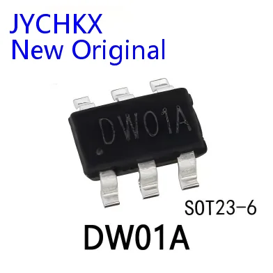 50PCS DW01A SOT23‑6 SMD IC Chip Single Cell Lithium Battery Protection For Li‑ion Polymer Pack Overcurrent Short‑Circuit Protect