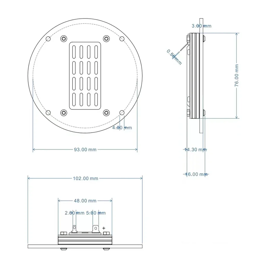 4/6/8Ohm Isodynamic Ribbon Tweeter Speaker HiFi Plat Audio High-end AMT Planar Tweeter AVT Driver Unit Home Movie Bookshelf