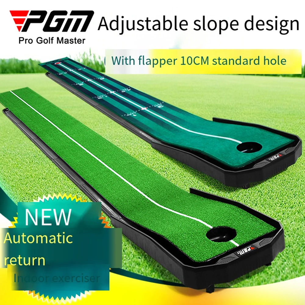 

PGM Golf Putting Mat Electric Single Hole Automatic Ball Returning Plastic Practice Device Golf Putting Green Golf Supplies 골프