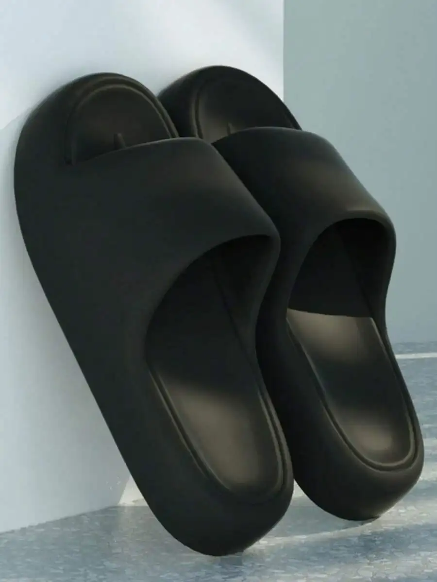 

New Fashion Simple Personalized Slippers, Casual Daily Wear. Thick Non-Slip Sole, Breathable Soft Comfortable. EVA Material, Designed For Bathroom, Anti-Bacterial Anti-Slip, Foot Protection, Quick Drying. Super Shock-Absorbing Design, Suitable For Beach/O