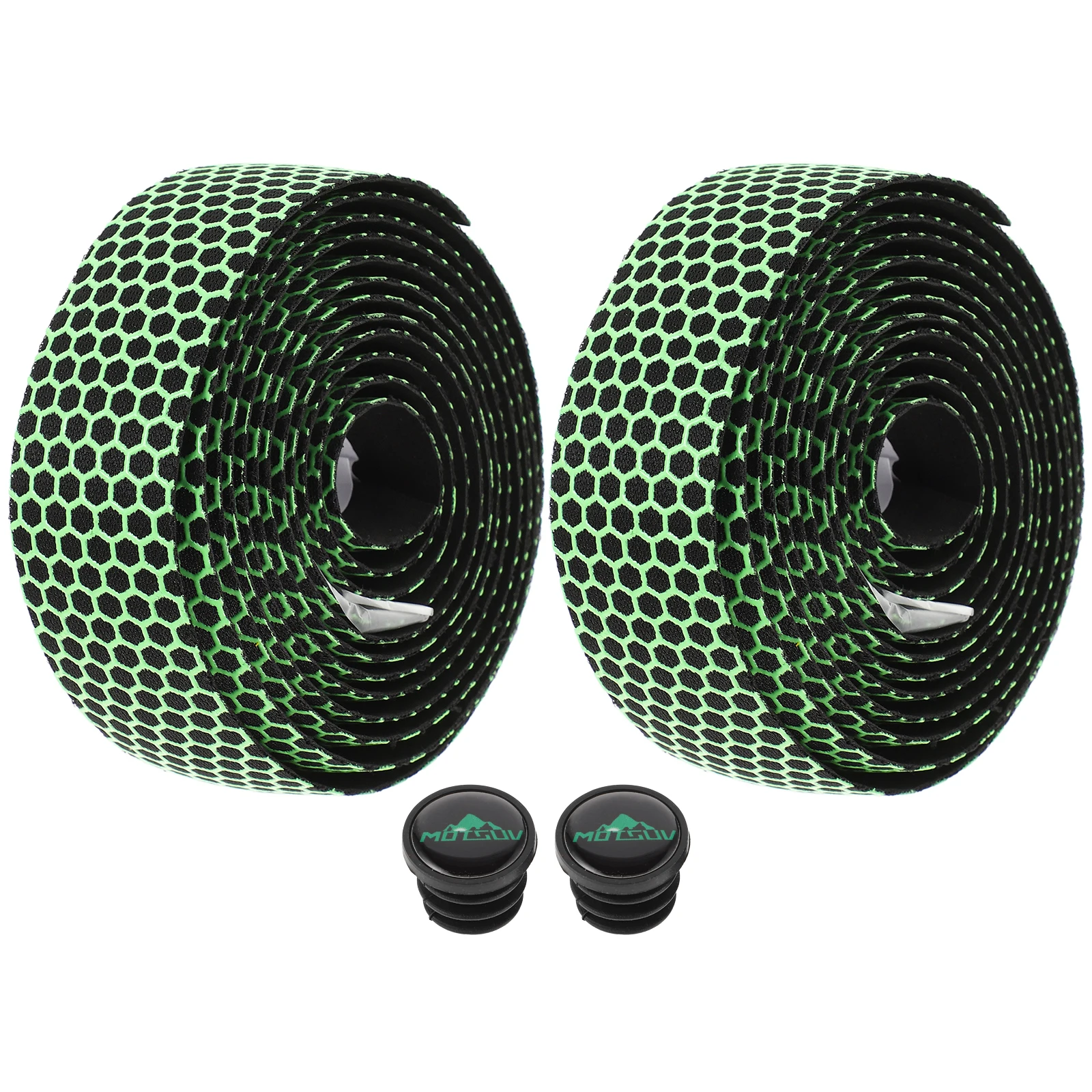 

2 set Bicycle Handlebar Tapes Silicone Honeycomb Grip Wrap For Road Bike Cycling Vibration Cushion Control Enhancement Accessory