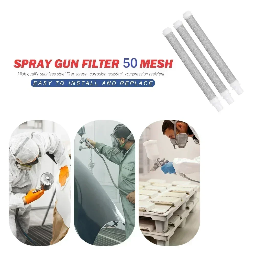 

5pcs 60 Mesh Airless Spray Gun Filter Stainless Steel Airless Spraygun Paint Wagner Sprayers Machine Air Tool Accessories