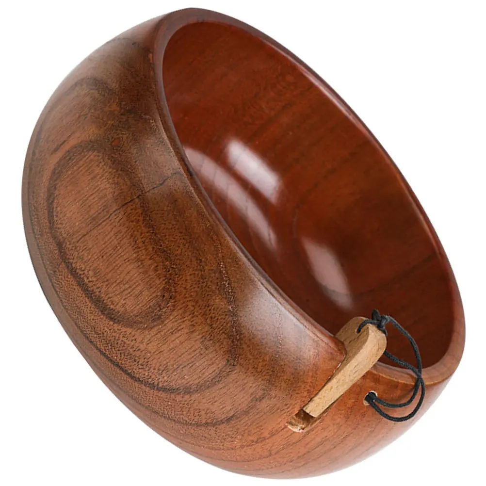 

Thickened Wooden Yarn Bowl Heavy Duty Yarn Storage Organizer for Crocheting Knitting Tools Wool Ball Entanglement Prevention