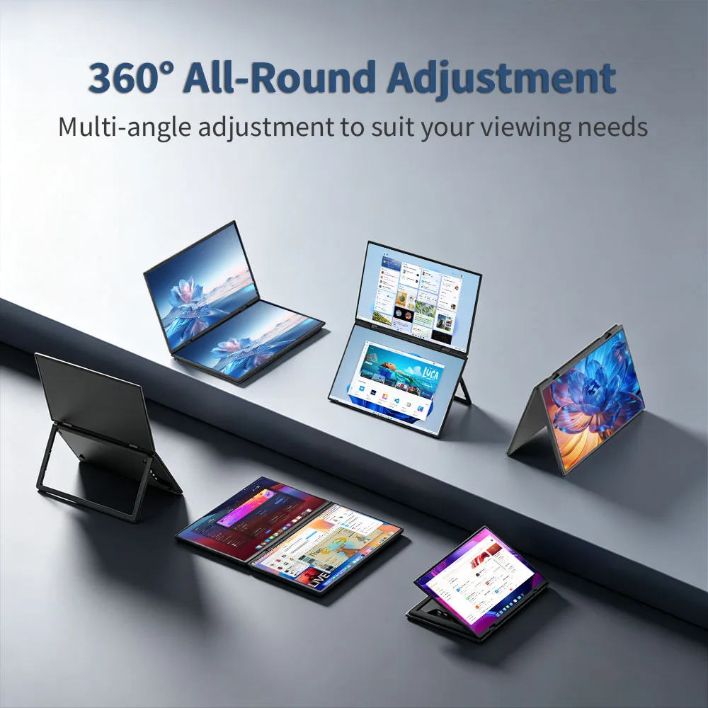 15.6-Inch Portable monitor Dual-screen stand aluminum case 2.5K 2560 * 1440 IPS Compatible with Tiptop PS4/5 Swicth Xbox