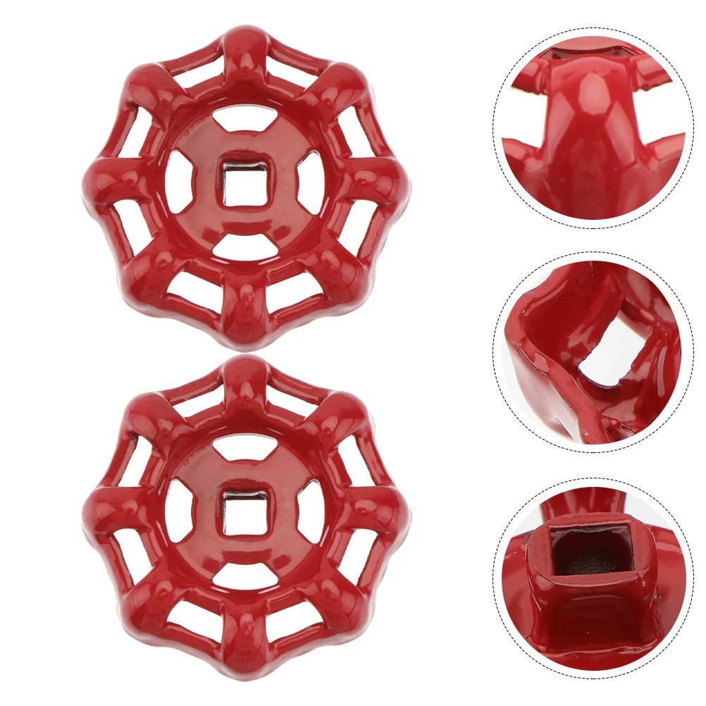 2 Pcs Gate Valve Handle Outdoor Hose The Bib Shutoff Parts Cast Iron Wheel Drawer