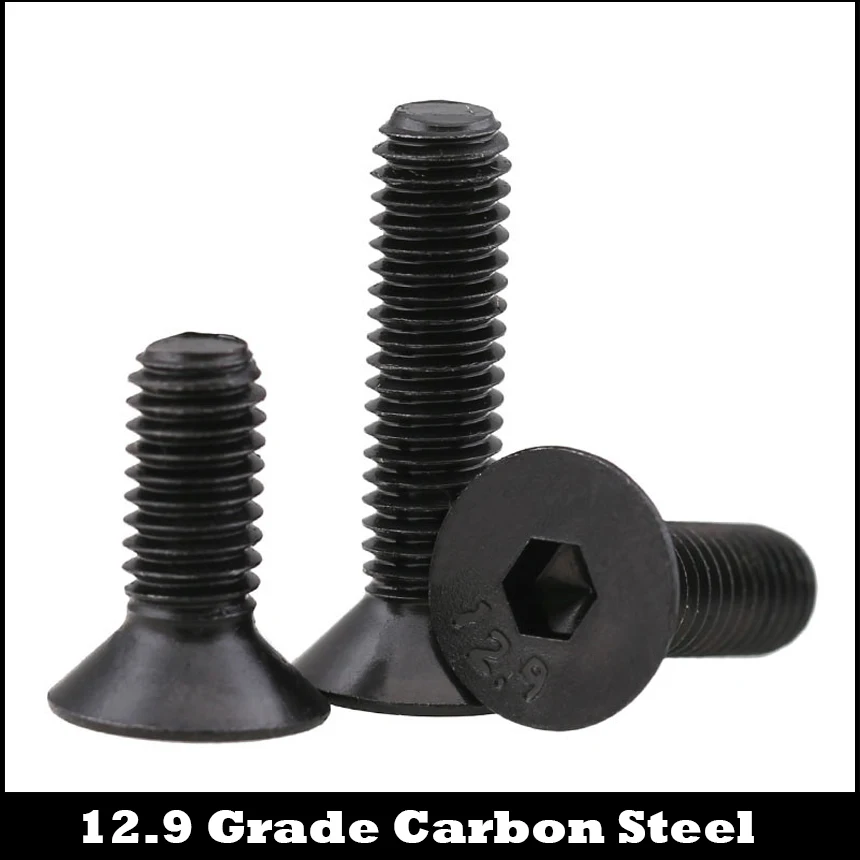 

M4 M4*6/8/10/12/16/20/25/30 12.9 Grade Black Carbon Steel DIN7991 Flat CSK Countersunk Head Inner Hex Hexagon Socket Screw