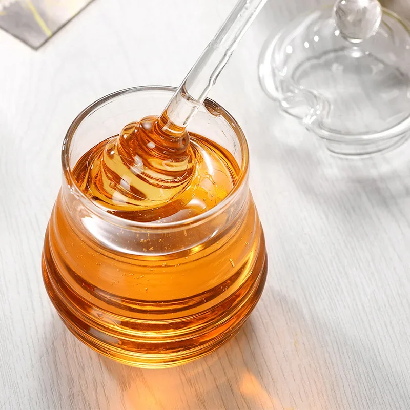 Household Glass Honey Jar, Kitchen Transparent Jar, High Quality Sugar Jar,Multi-size Storage Jar Tea Container Glass Bottle