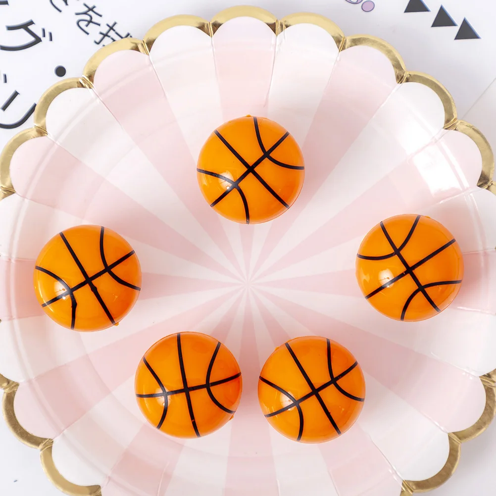 16pcs Basketball-Shaped Pencil Sharpener Compact Portable Manual Sharpener For Kids Students Small Stationery Supply Tool