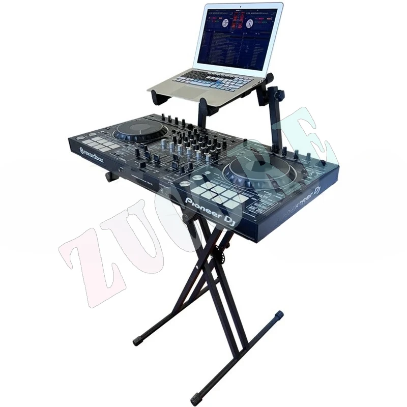 حامل DJ متحرك مثبت على الأرض مع وحدة تحكم مدمجة - لا يتطلب تجميع، مثالي لمعدات البيانو وصنع الأقراص #1