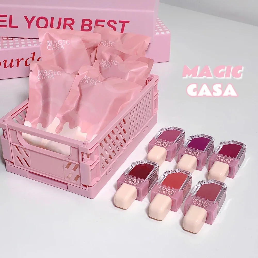 กระจกไอศกรีมสไตล์ Lipgloss Non-stick Long Lasting Moisturizing Liquid ลิปสติกริมฝีปาก Plumper แต่งหน้าเครื่องสําอางขายส่ง