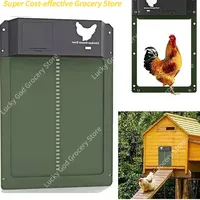 Automatic Chicken Coop Door Chicken Automatic Door Light Sensing Auto Chicken Door Opener Chickens Supplies Battery Powered