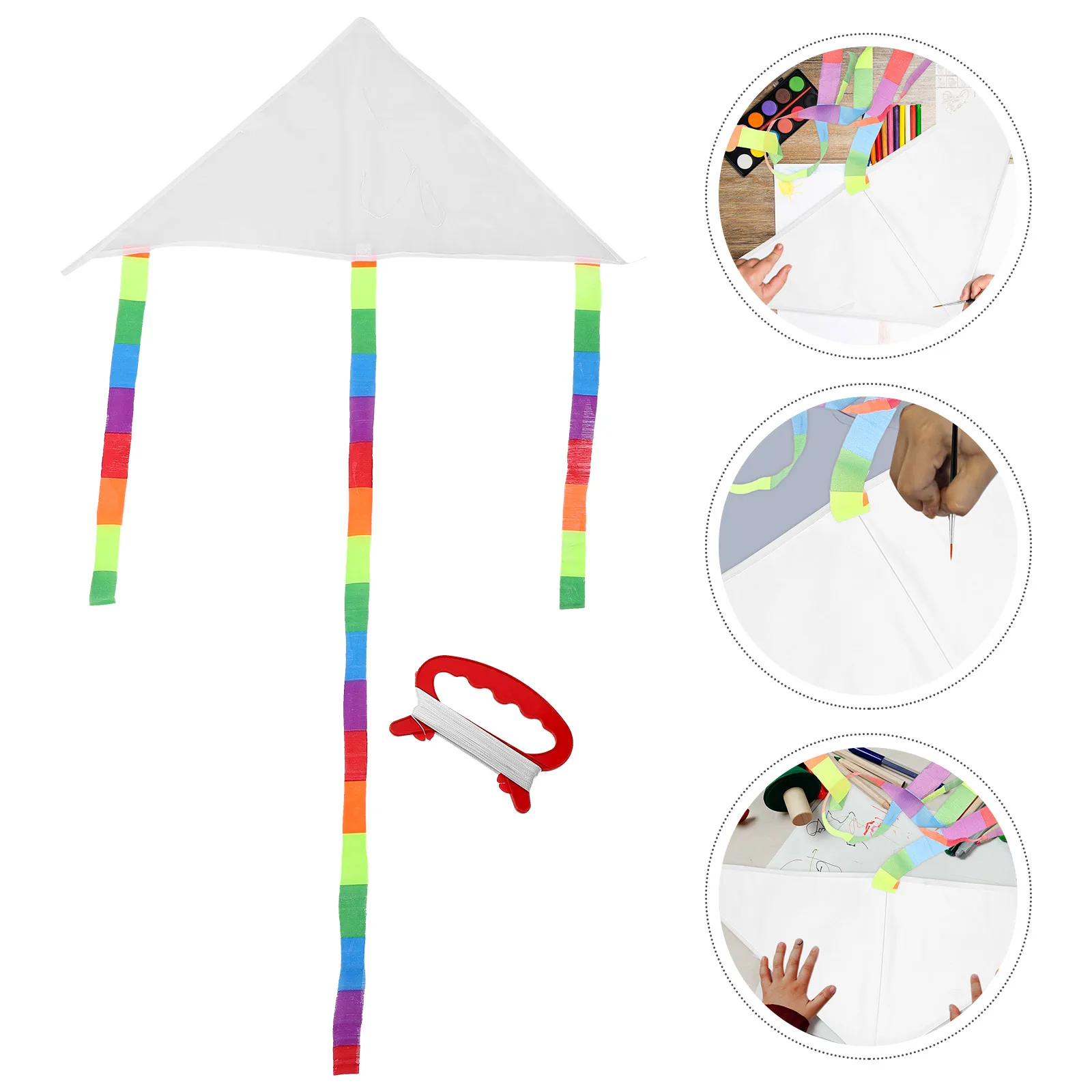 

1 set 1 Set Kite Kids Toddler Kite Making Kit Drawing Kites For Toddlers Craft Art Creative Fun Outdoor Kites For Kids