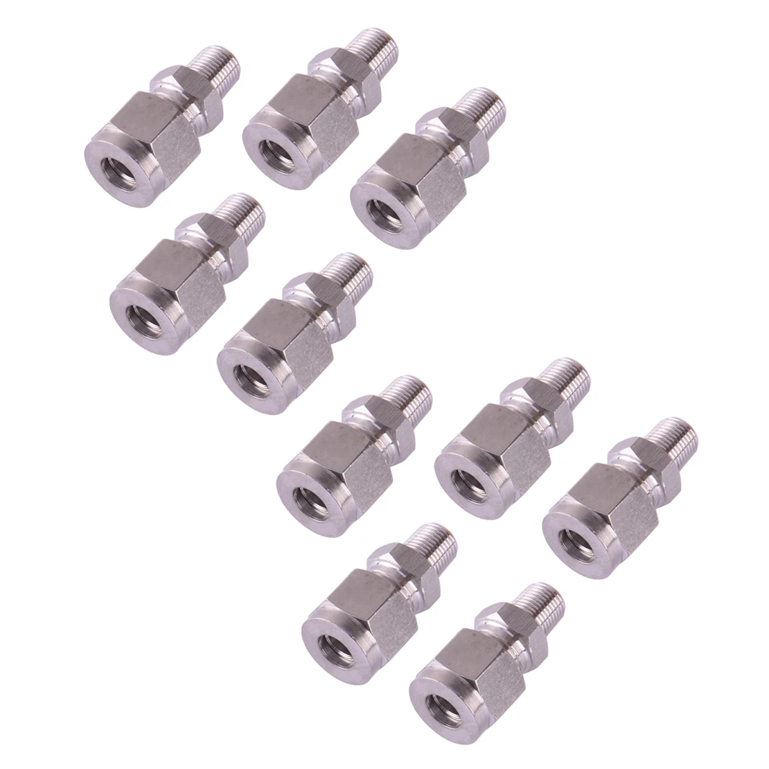 

DWCX Universal 10Pcs Car Auto 1/8" 8mm Tire Changer Machine Air Pipe Valve Fitting Clamp Straight Joint