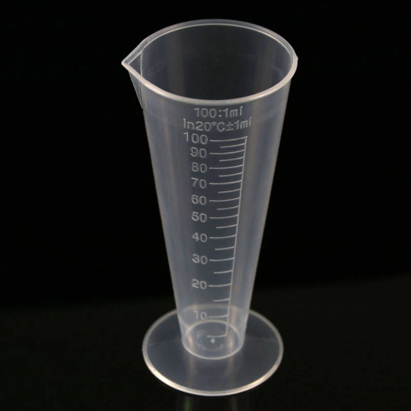 100ml Plastic Measuring Cup Transparent Scale Measuring Cup Pour Spout Without Handle Liquid Container Kitchen Bar Supplies