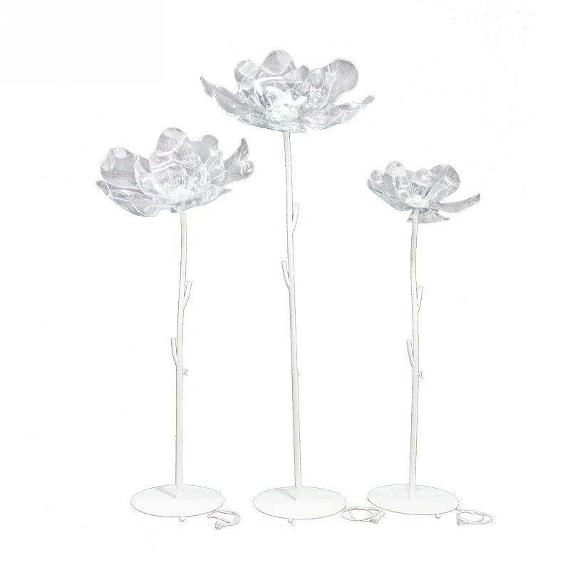 

Wedding props acrylic crystal flower shopping mall, wedding arrangement road guide luminous ornament