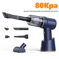 80000Pa 2 In 1 Car Vacuum Cleaner Wireless Charging Compressed Air Duster Handheld High-power Air Blower Duster for Home Office