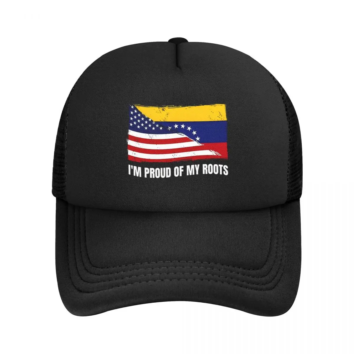 Proud Venezuela Flag Foam Mesh Trucker Hat Outfit for Unisex Adjustable Baseball Cap Mesh-Back Summer Cooling Hats