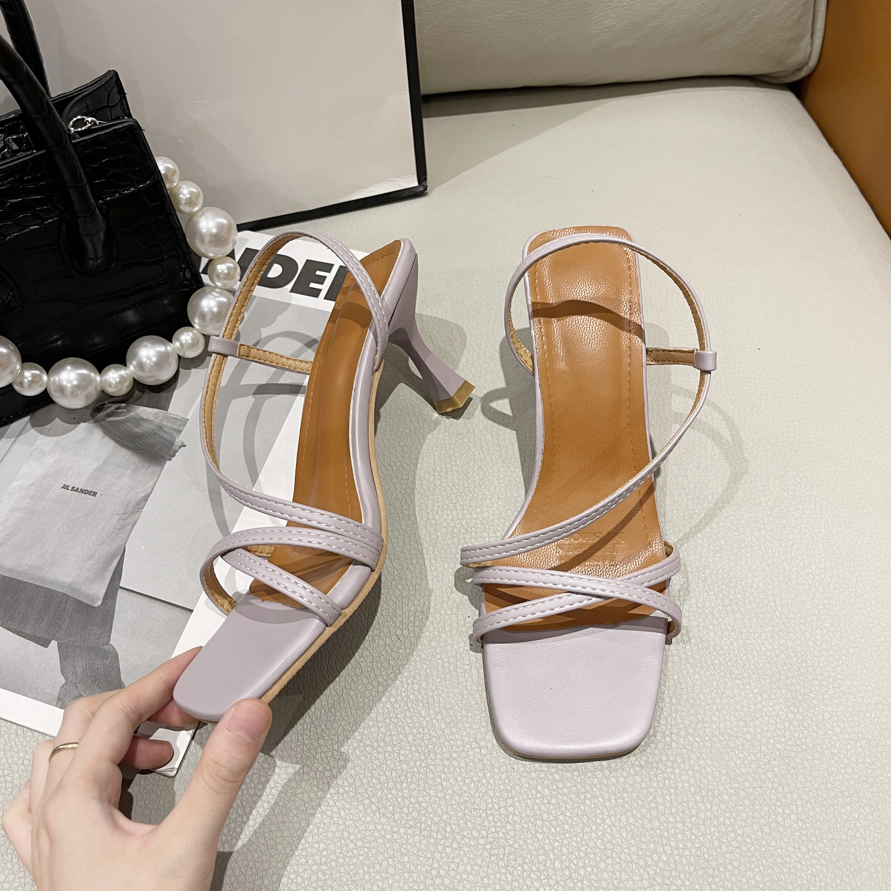 Summer Slingback Slides Party Woman Gladiator Casual Platform Open Toe thin Heels Leisure Women Sandals High Heels Sandals Shoes