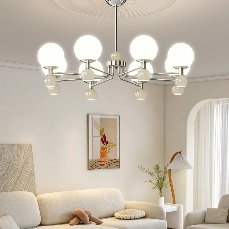 Living room chandelier cream wind, modern simple atmosphere home, hall main lamp dining room