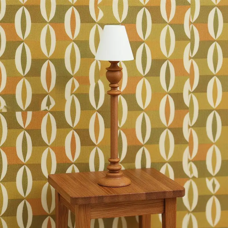 Dollhouse Accessories Classic Miniature Standing Lamp Vintage Mini Floor Lamp For 1:12 Scale Doll House Living Room Diorama Deco