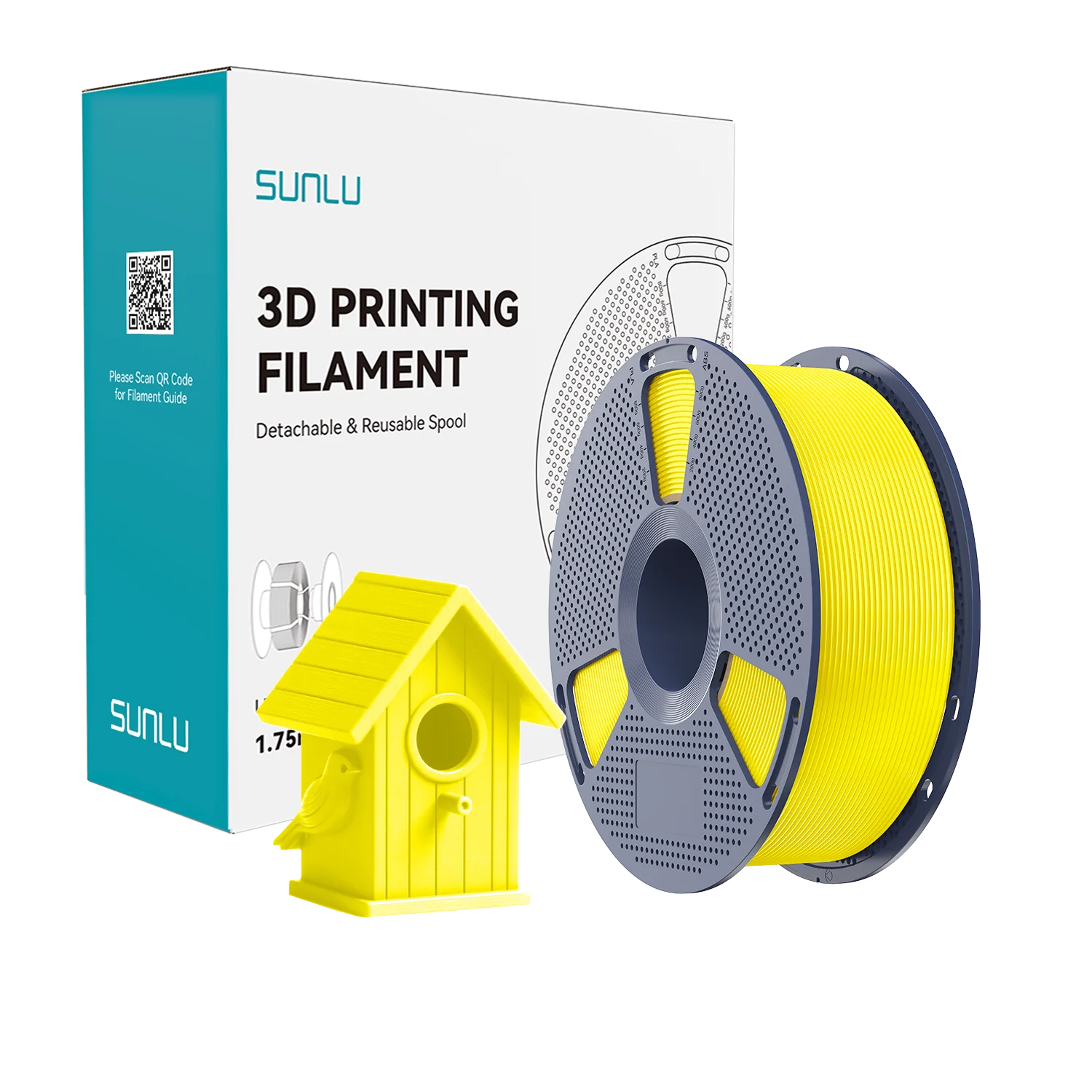 SUNLU ASA-Filament 1,75 mm 1 kg (2,2 lbs) UV/regen/hitzebeständiges robustes 3D-Drucker-Filament von EU/US/UK