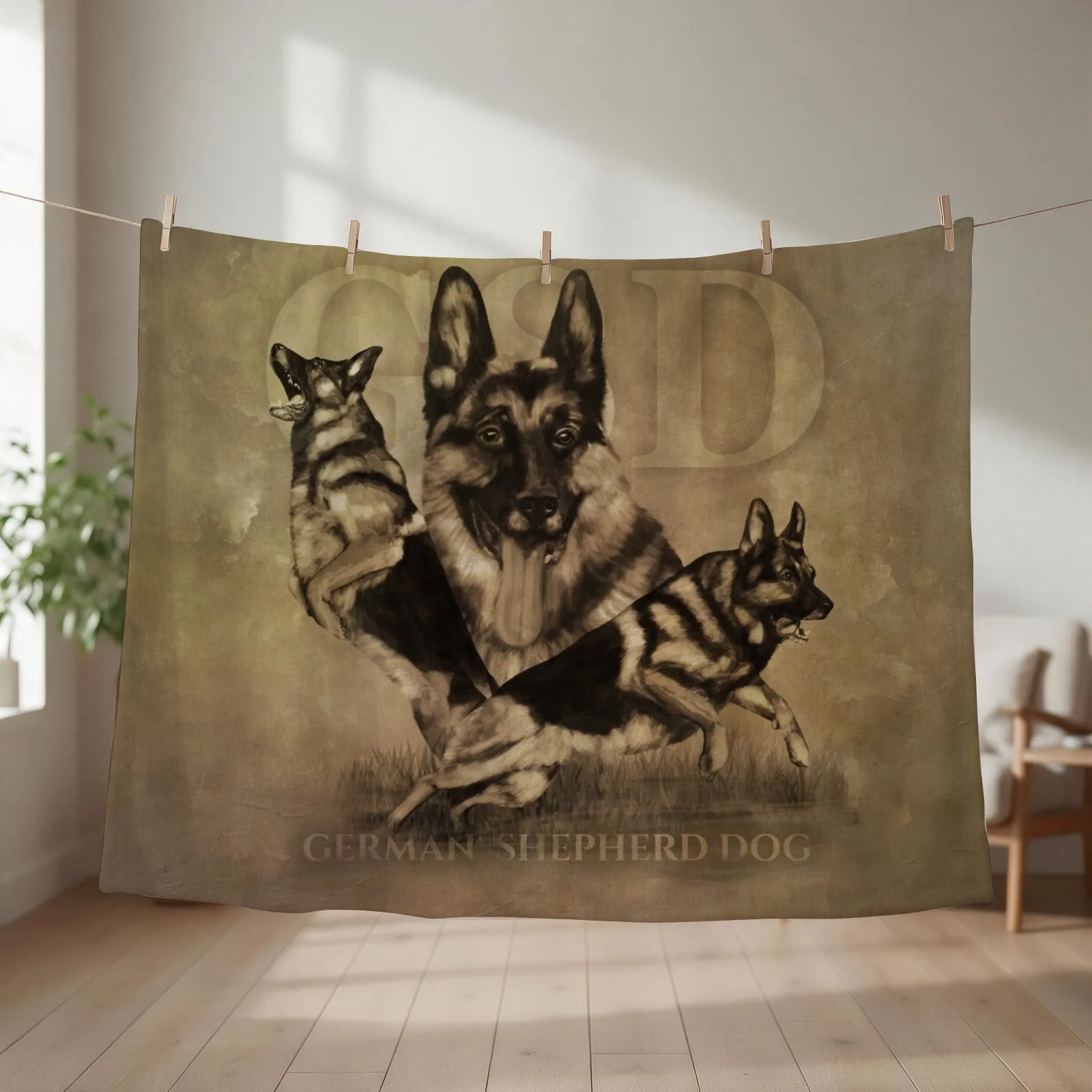 German Shepherd Dog - GSD Collage Throw Blanket Blankets For Sofas Sofa Comforter warm for winter Blankets