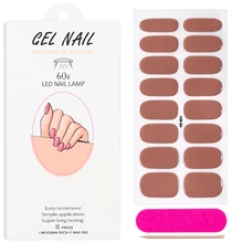 16Tips Soild Color Nude Pink Semi-Cured Gel Nail Sticker Long-Lasting UV Nail Sticker Full Cover UV/LED Extension Gel Nail Foil 16Tips Soild Color Nude Pink Semi-Cured Gel Nail Sticker Long-Lasting UV Nail Sticker Full Cover UV/LED Extension Gel Nail Foil
